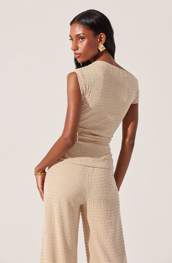 Astr The Label Keir One Shoulder Textured Top