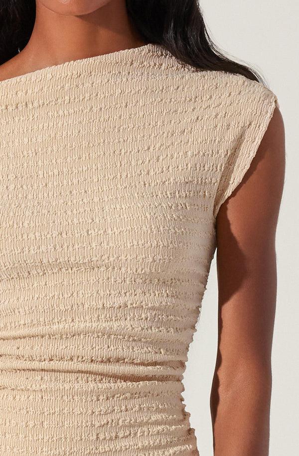 Astr The Label Keir One Shoulder Textured Top