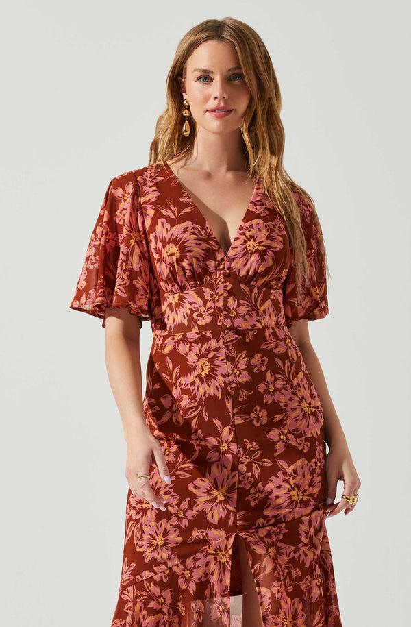 Astr The Label Kenzie Floral Maxi Dress