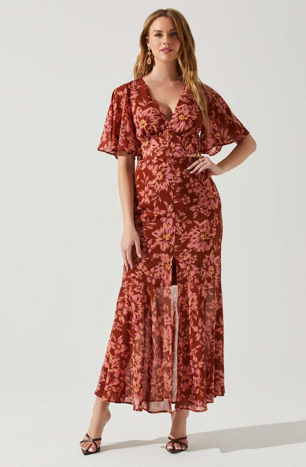 Astr The Label Kenzie Floral Maxi Dress