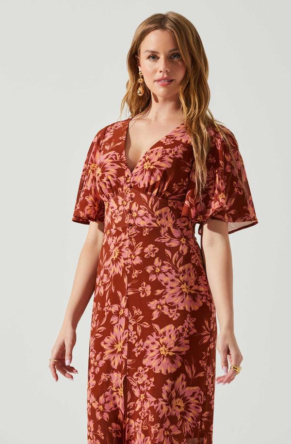 Astr The Label Kenzie Floral Maxi Dress