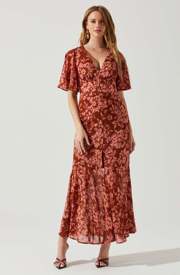 astr the label Kenzie Floral Maxi Dress