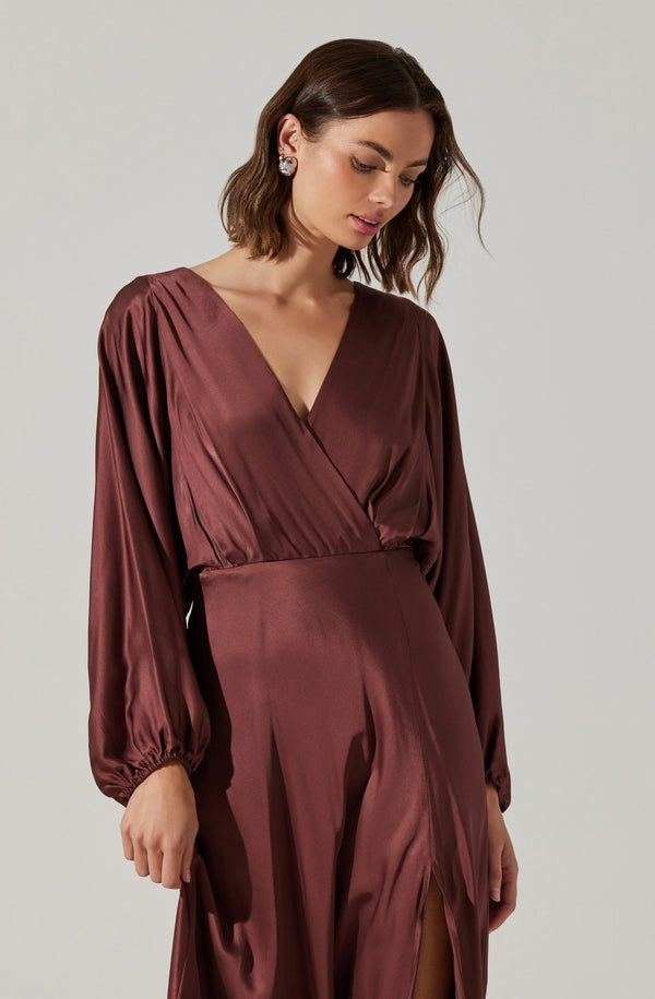 Astr The Label Kimiko V-Neck Midi Dress