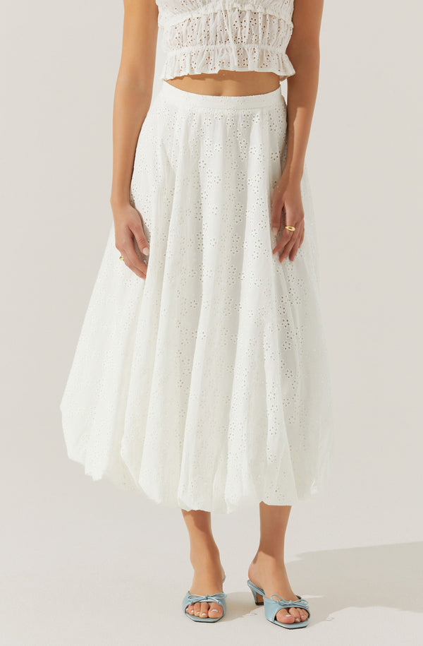 astr the label Kissel Eyelet Bubble Maxi Skirt