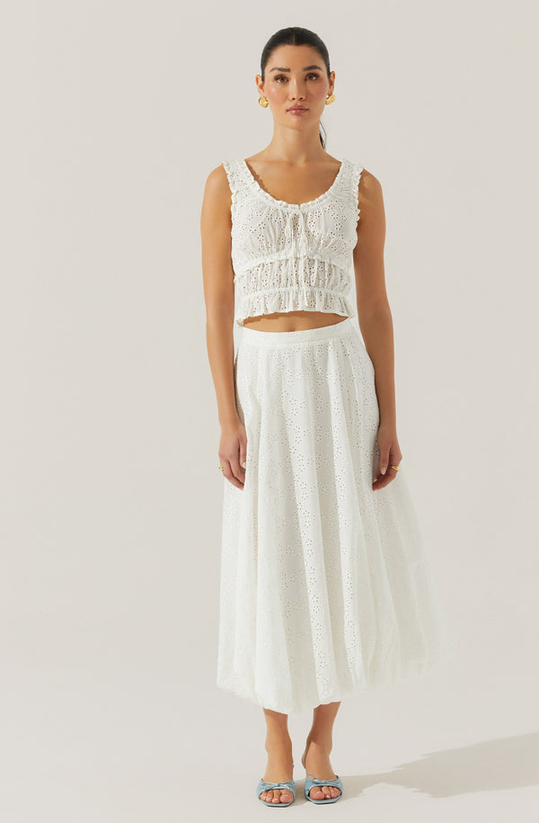 Astr The Label Kissel Tiered Eyelet Top