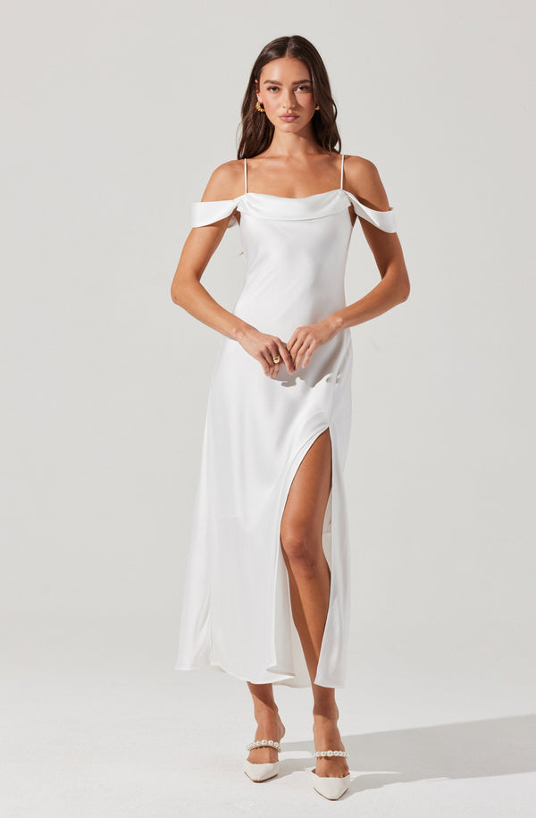 astr the label Kitura Cold Shoulder Maxi Dress