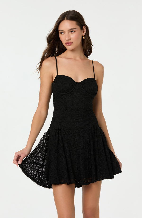 Astr The Label Lace Bustier Mini Dress