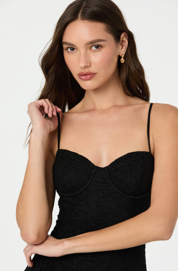 Astr The Label Lace Bustier Mini Dress