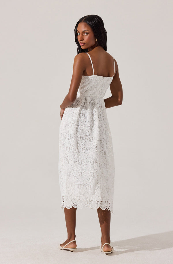 Astr The Label Lace Midi Dress