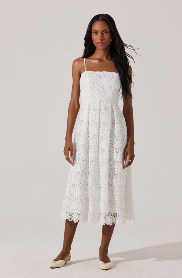 Astr The Label Lace Midi Dress