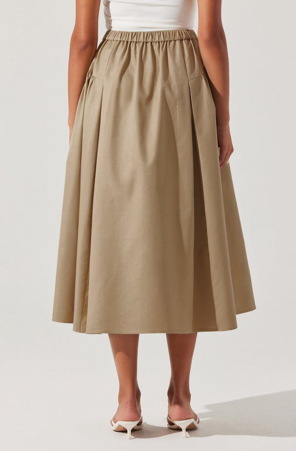Astr The Label Laila Ruched Detail Midi Skirt