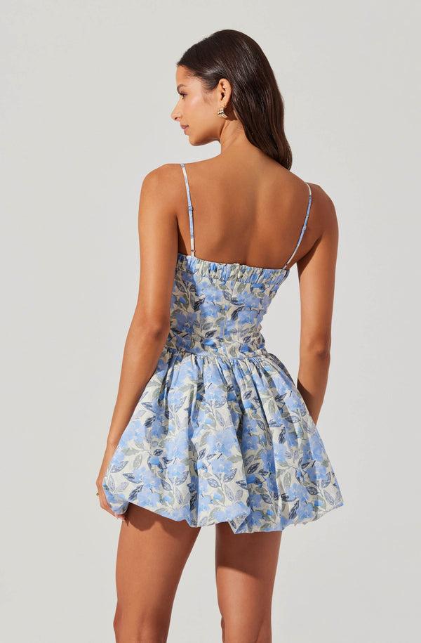 Astr The Label Larissa Floral Bubble Mini Dress
