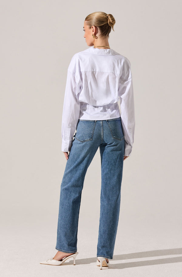 Astr The Label Layered Peekaboo Corset Shirt