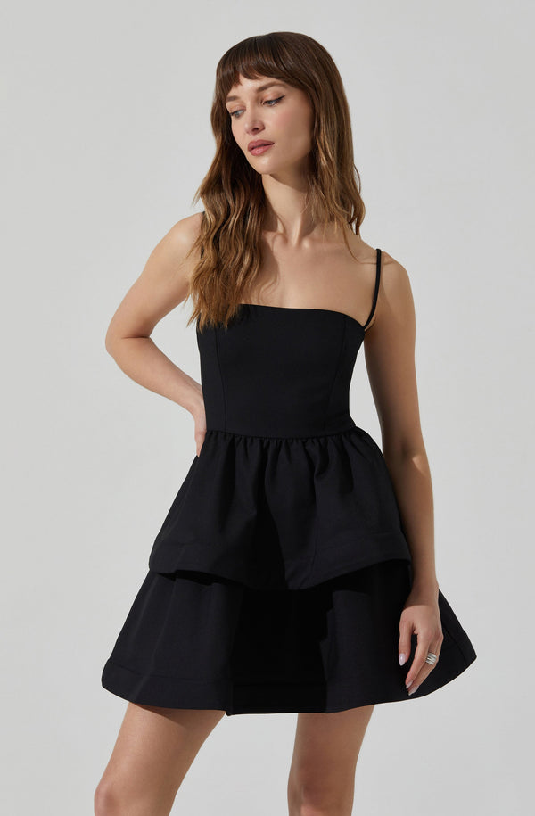 Astr The Label Leola Tiered Skater Mini Dress