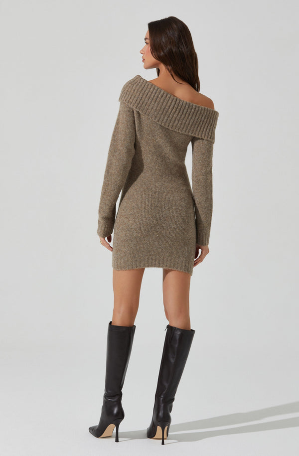 Astr The Label Leya Off Shoulder Sweater Dress