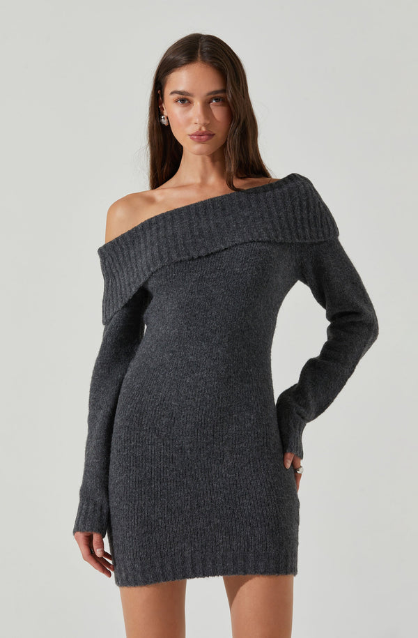 astr the label Leya Off Shoulder Sweater Dress