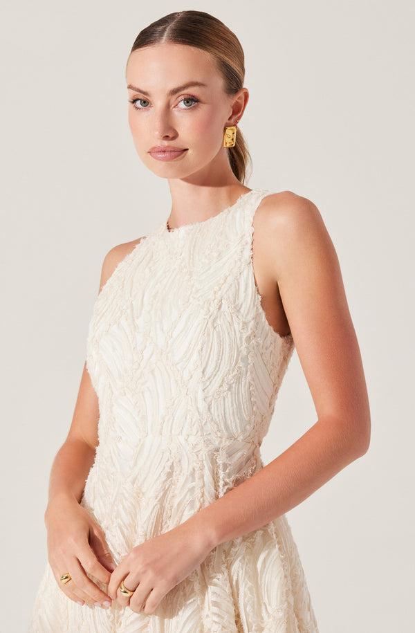 Astr The Label Lillemor 3D Textured Midi Dress