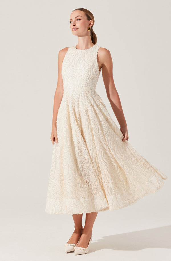 astr the label Lillemor 3D Textured Midi Dress