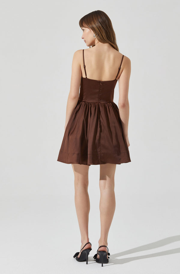 Astr The Label Linelly Bustier Mini Skater Dress