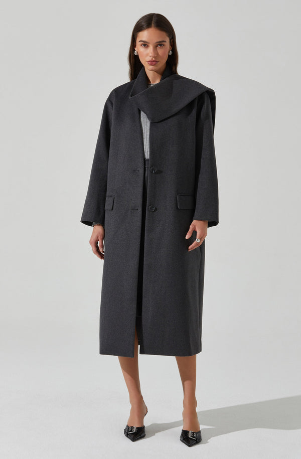 astr the label Londyn Scarf Longline Coat