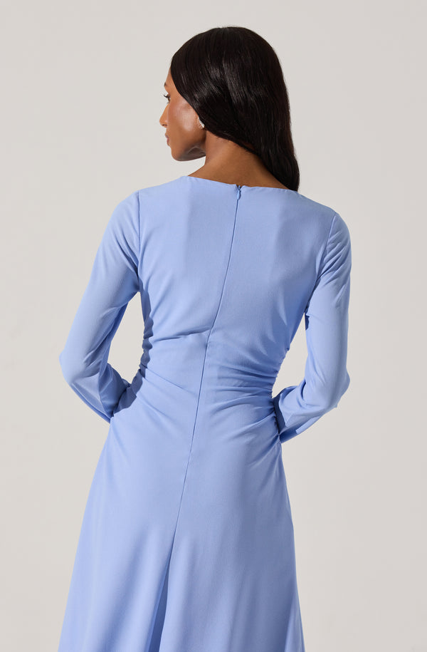 Astr The Label Long Sleeve Asymmetrical Hem Dress