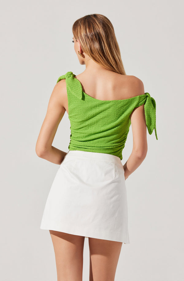 Astr The Label Lora Textured Off Shoulder Top