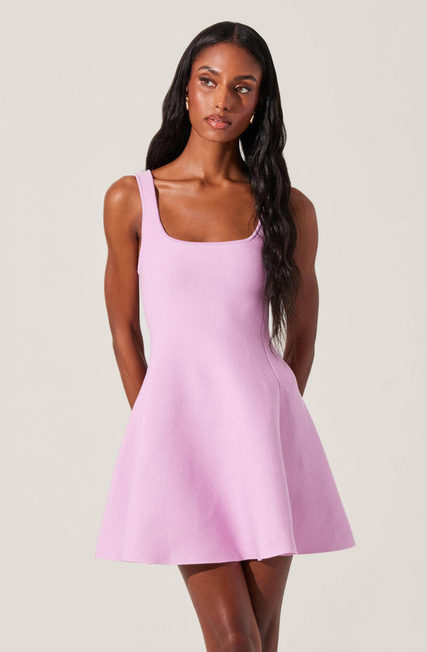 Astr The Label Lucile Mini Sweater Skater Dress