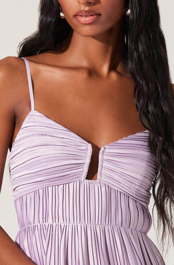 Astr The Label Lupin Pleated Tiered Maxi Dress