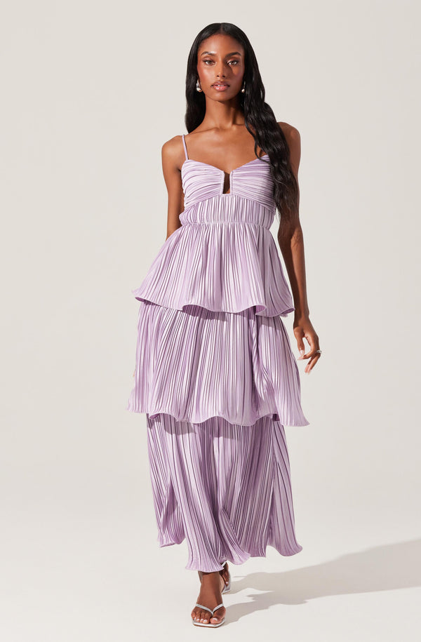 astr the label Lupin Pleated Tiered Maxi Dress