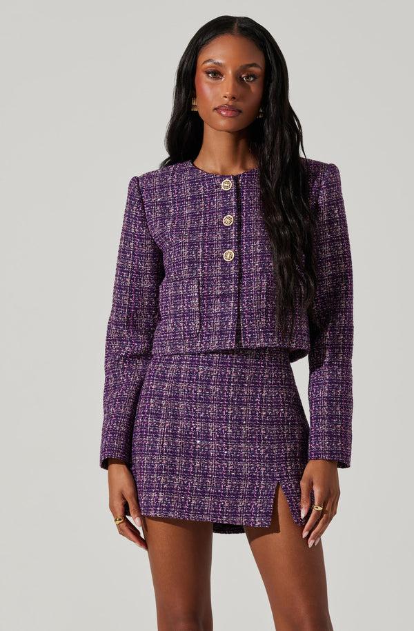 astr the label Lyssa Tweed Cropped Jacket