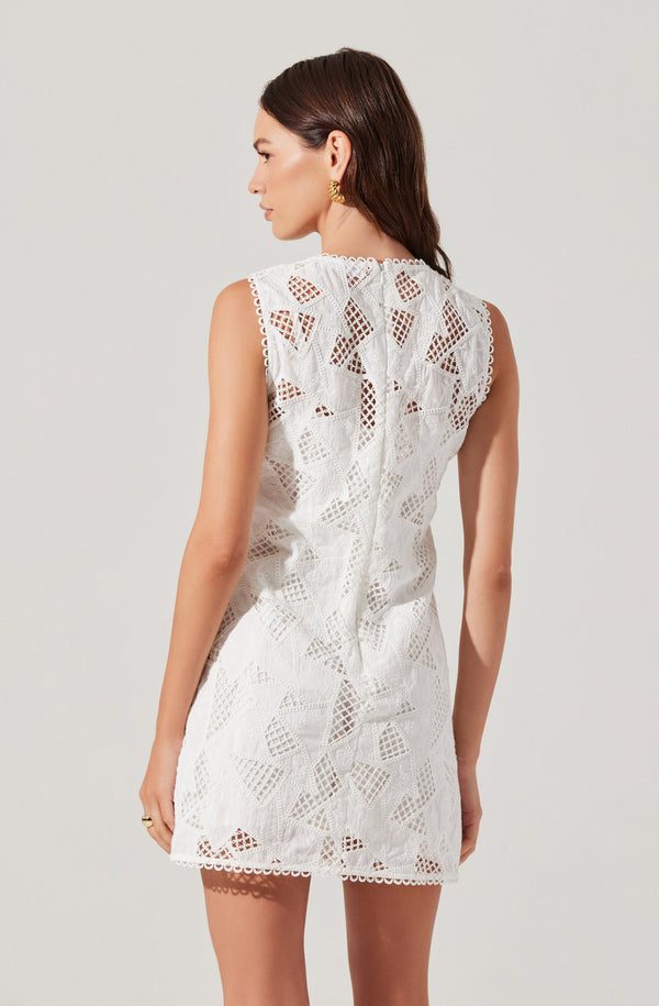 Astr The Label Madge Crochet Lace Mini Dress