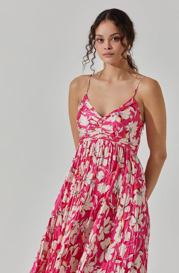 Astr The Label Maeve Pleated Midi Dress