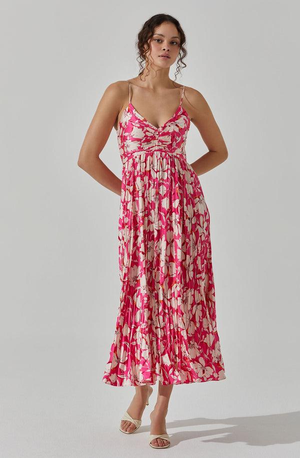 Astr The Label Maeve Pleated Midi Dress