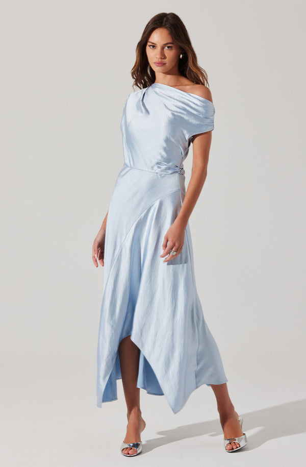 Astr The Label Mairyn Satin Midi Dress
