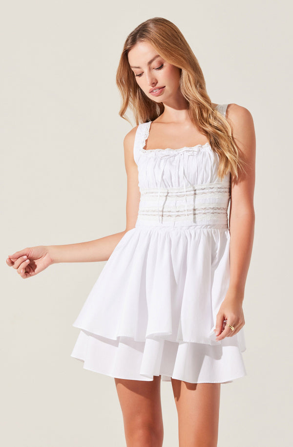 astr the label Melaine Lace Trim Mini Dress