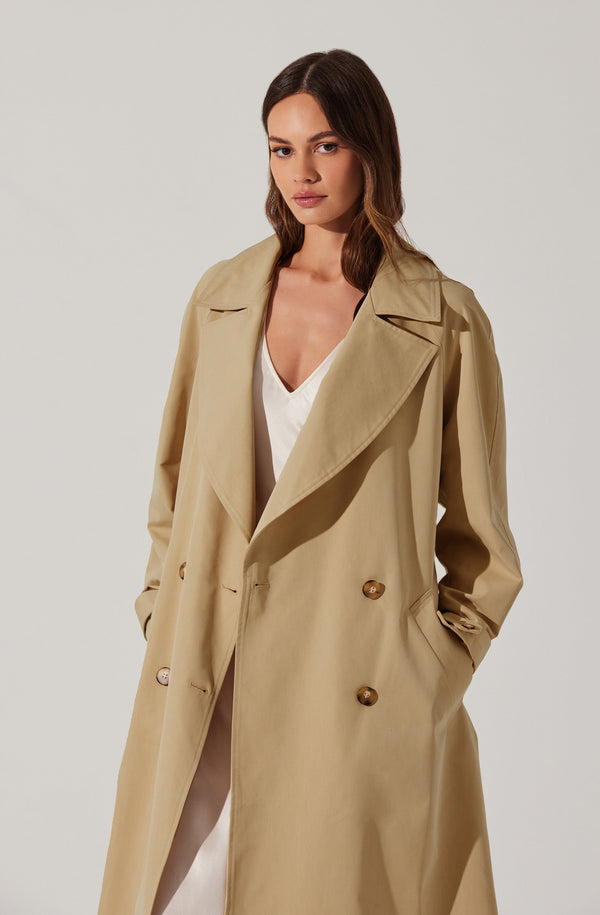 Astr The Label Meryll Belted Trench Coat