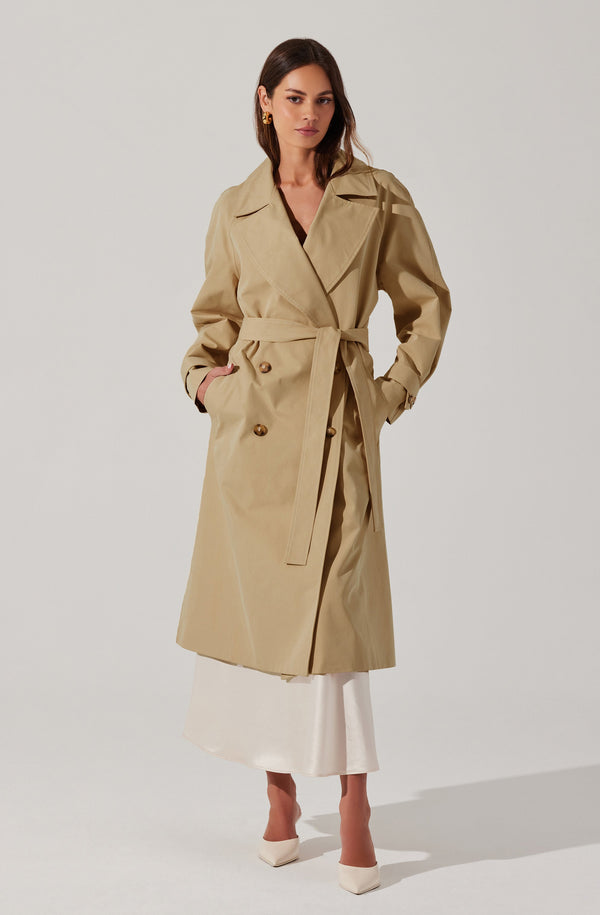 Astr The Label Meryll Belted Trench Coat