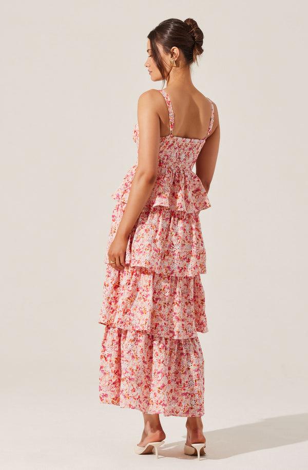 Astr The Label Midsummer Eyelet Tiered Maxi Dress