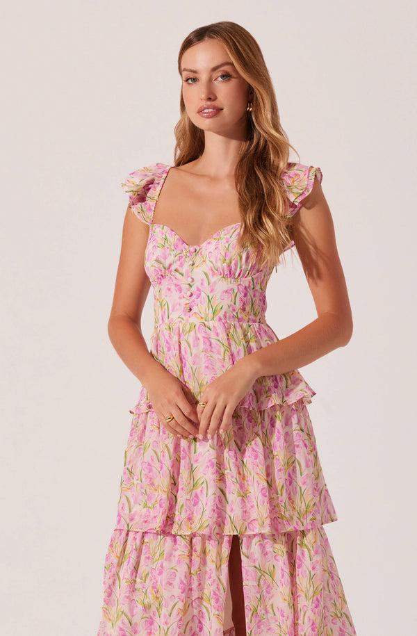 Astr The Label Midsummer Floral Tiered Maxi Dress