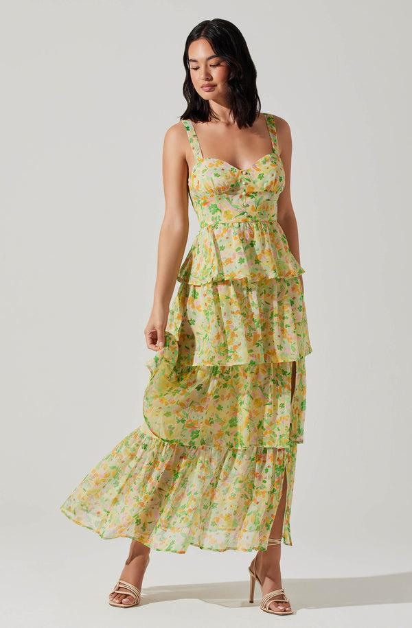 Astr The Label Midsummer Floral Tiered Maxi Dress