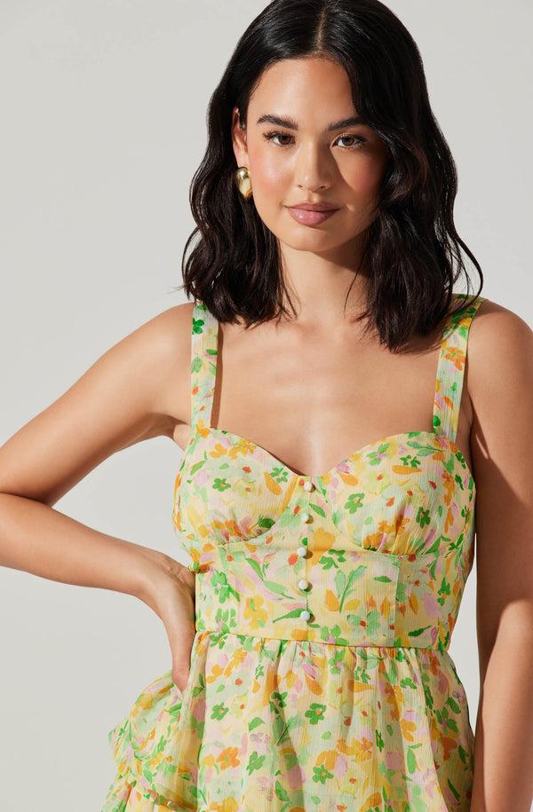 Astr The Label Midsummer Floral Tiered Maxi Dress