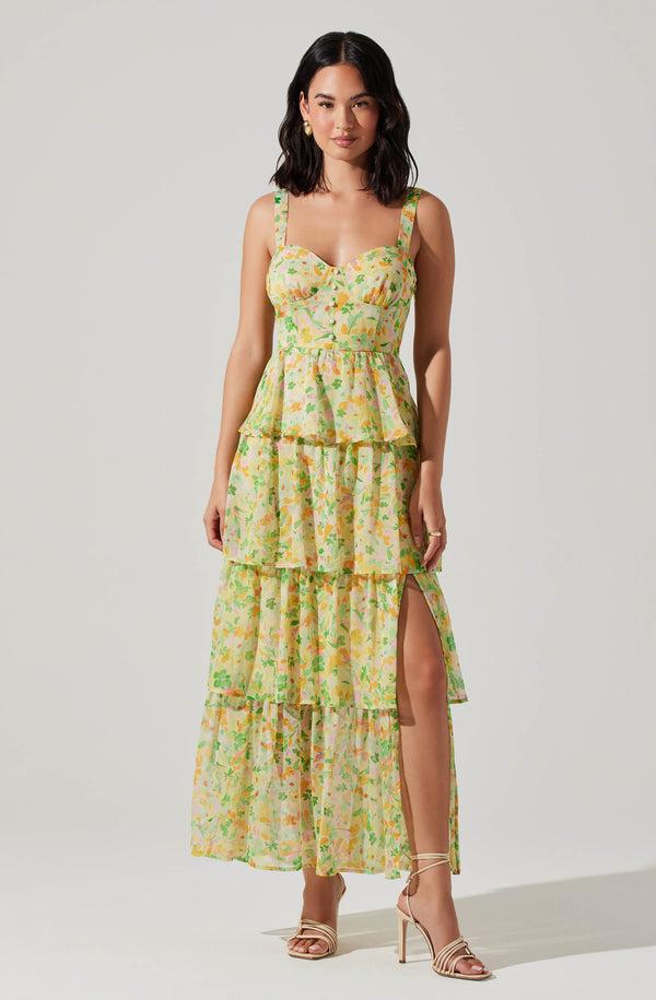 astr the label Midsummer Floral Tiered Maxi Dress