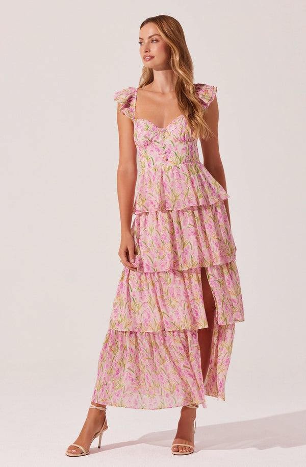 astr the label Midsummer Floral Tiered Maxi Dress