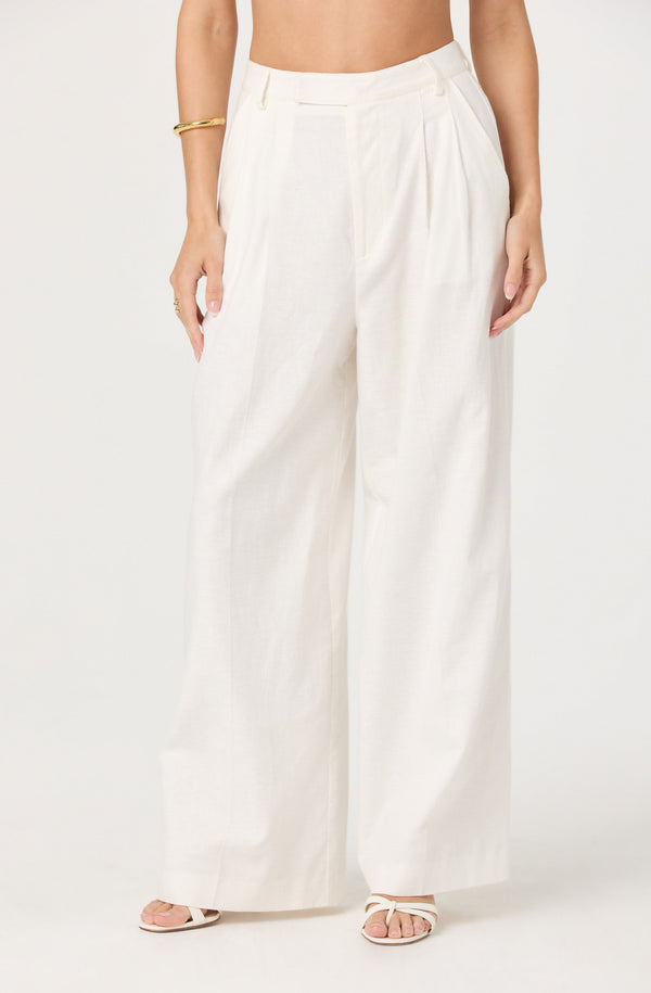 Astr The Label Milani Linen-Blend Trouser Pants