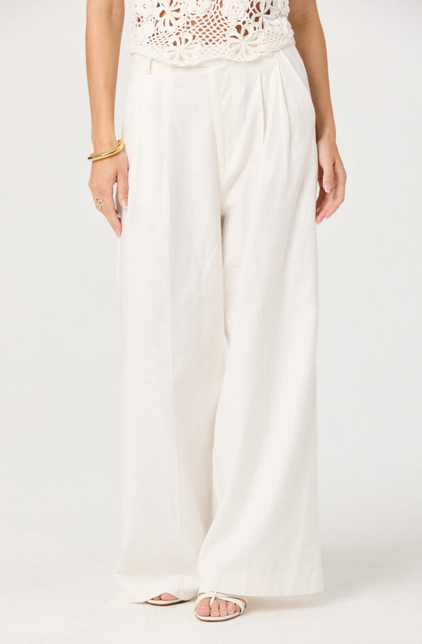 Astr The Label Milani Linen-Blend Trouser Pants