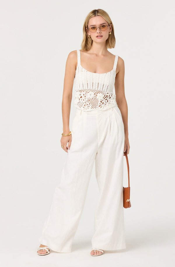 Astr The Label Milani Linen-Blend Trouser Pants