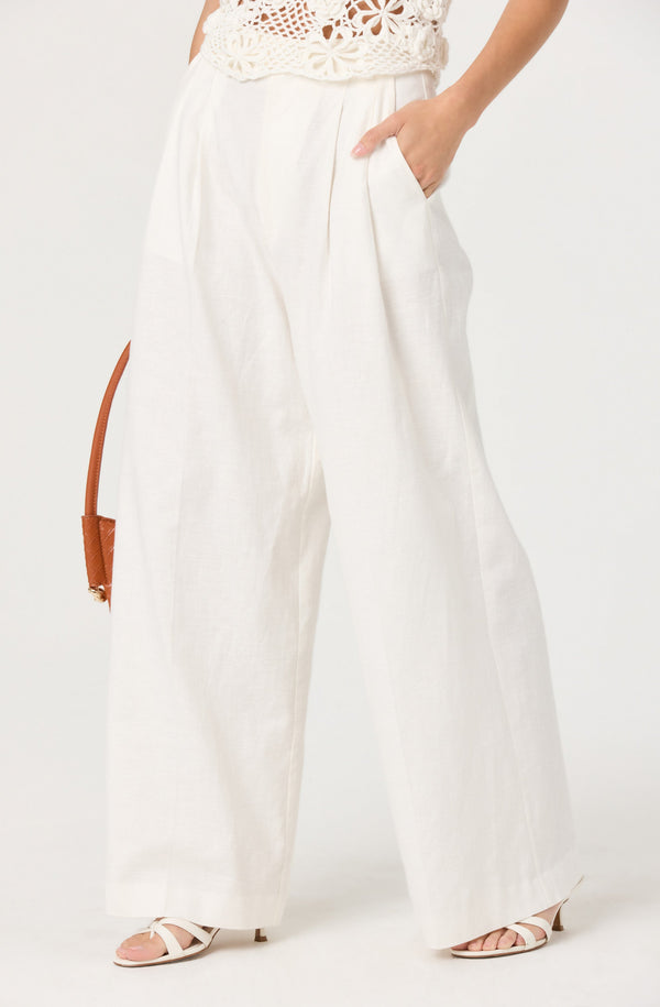 astr the label Milani Linen-Blend Trouser Pants
