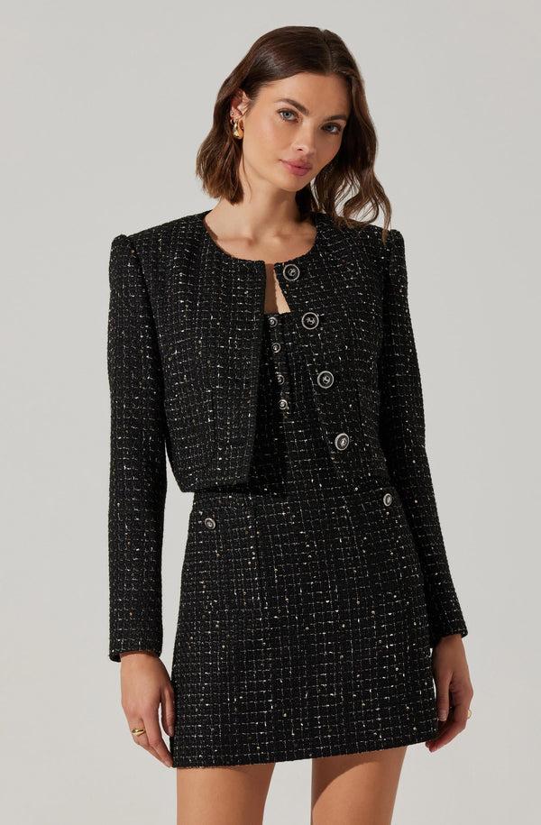 astr the label Milena Cropped Tweed Jacket