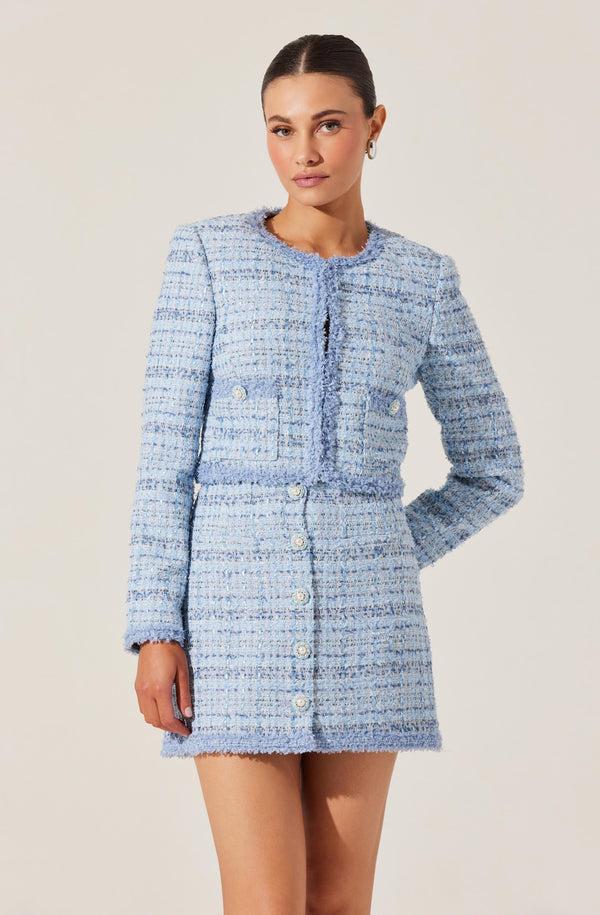 astr the label Milena Tweed Contrast Trim Jacket