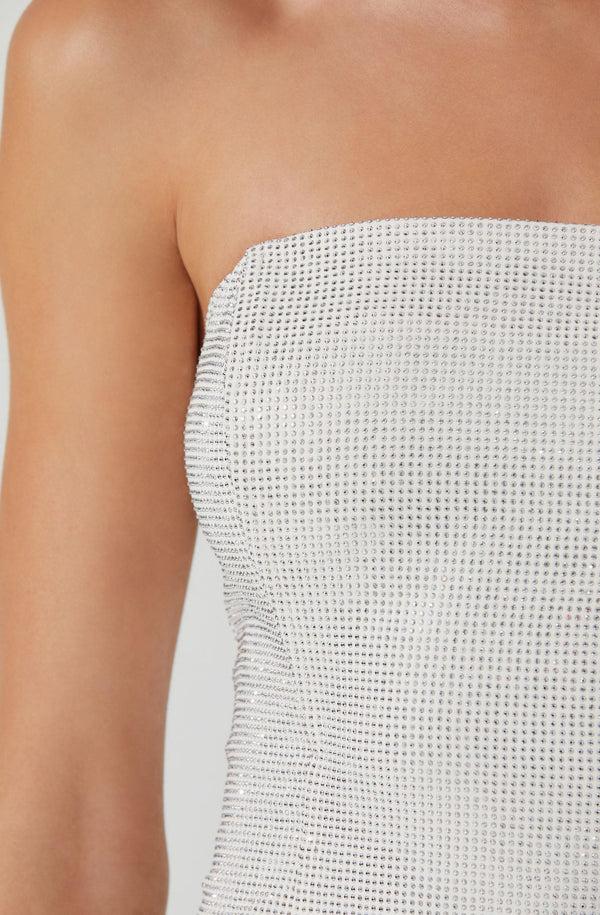 Astr The Label Mira Rhinestone Mini Dress